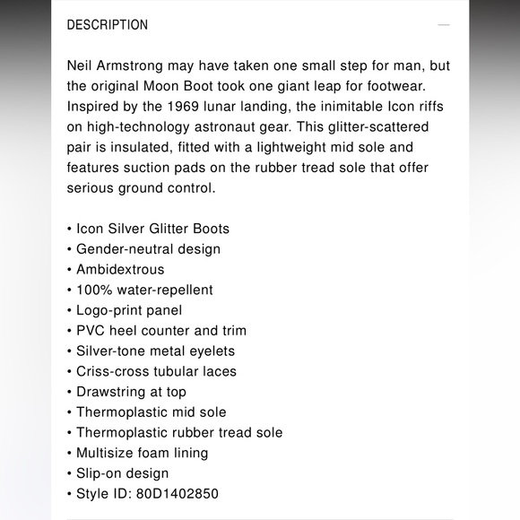 Moon Boot Icon Silver Glitter Boots Brand New! Size 35 - 38 - Picture 7 of 11